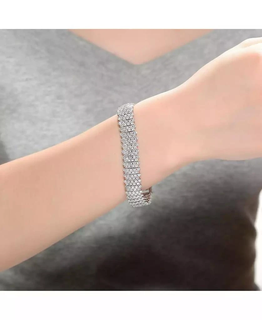 商品Rachel Glauber|Exquisite White Gold-Plated Link Bracelet,价格¥365,第2张图片详细描述