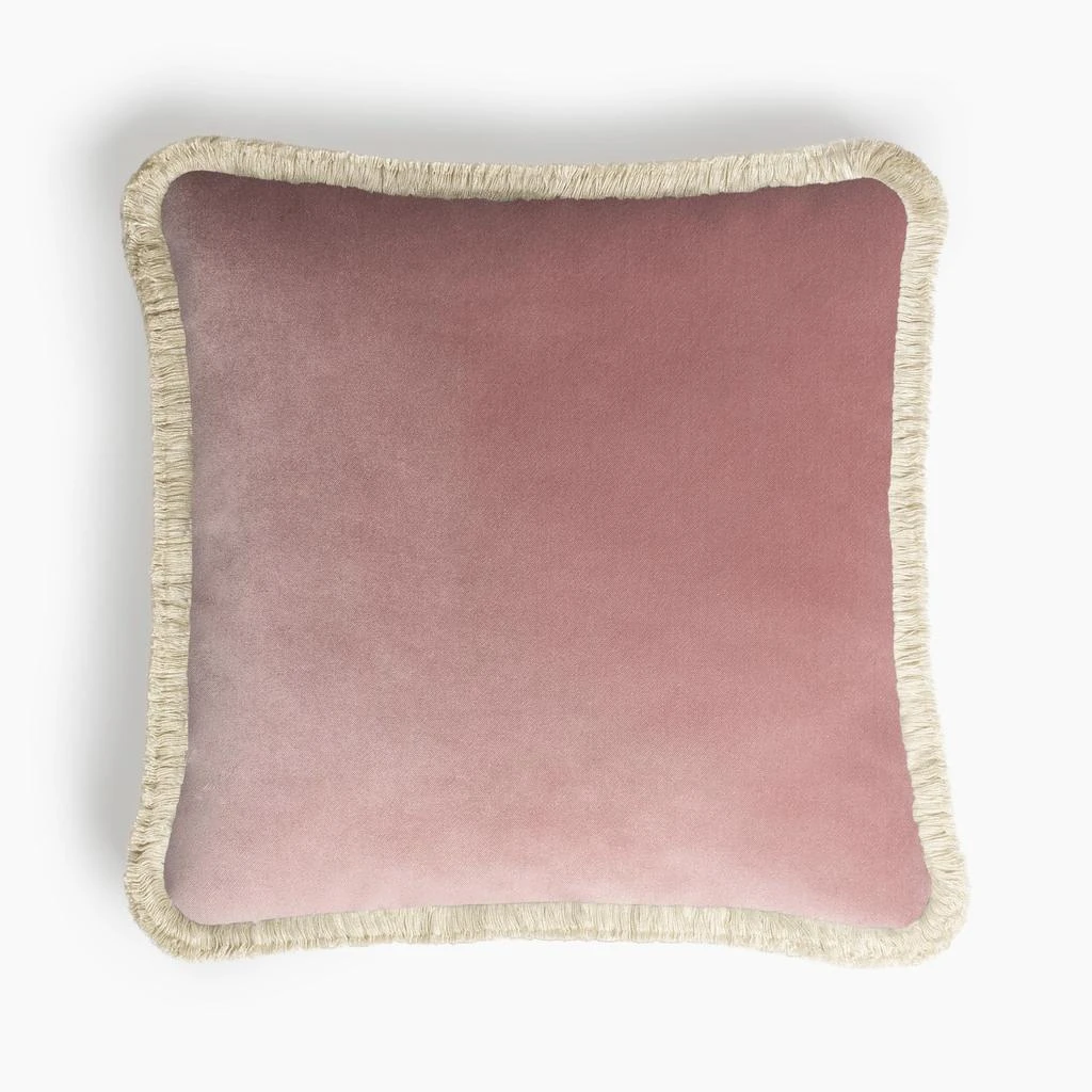 商品Lo Decor|Happy Pillow Pink Velvet Dirty White Fringes,价格¥1443,第1张图片