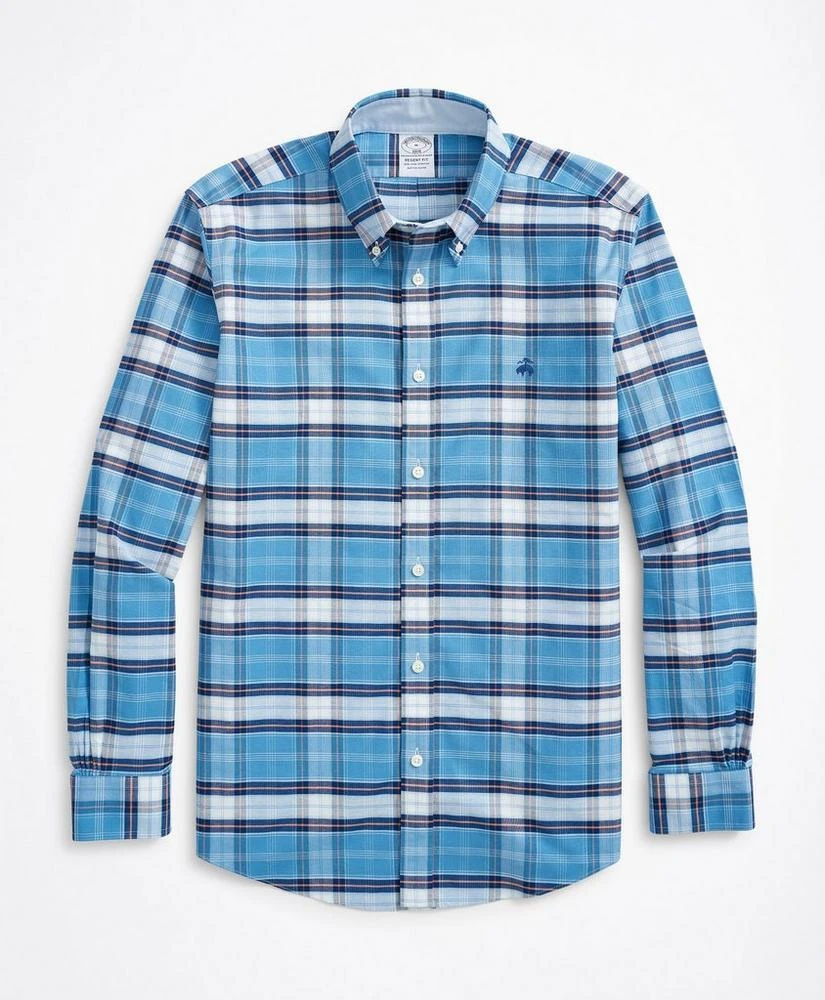 商品Brooks Brothers|Stretch Regent Regular-Fit Sport Shirt, Non-Iron Glen Plaid Oxford,价格¥327,第1张图片