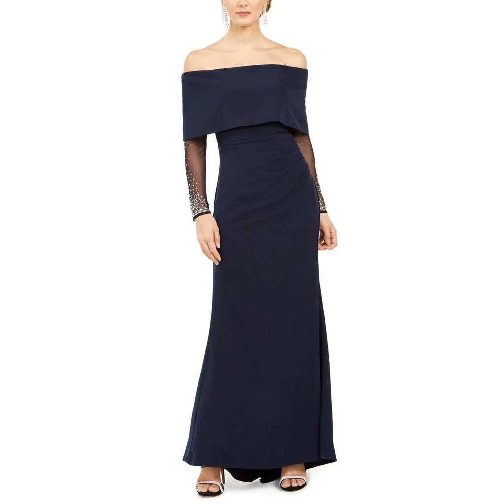商品Vince Camuto|Vince Camuto Womens Sequined Off-The-Shoulder Evening Dress,价格¥602,第1张图片