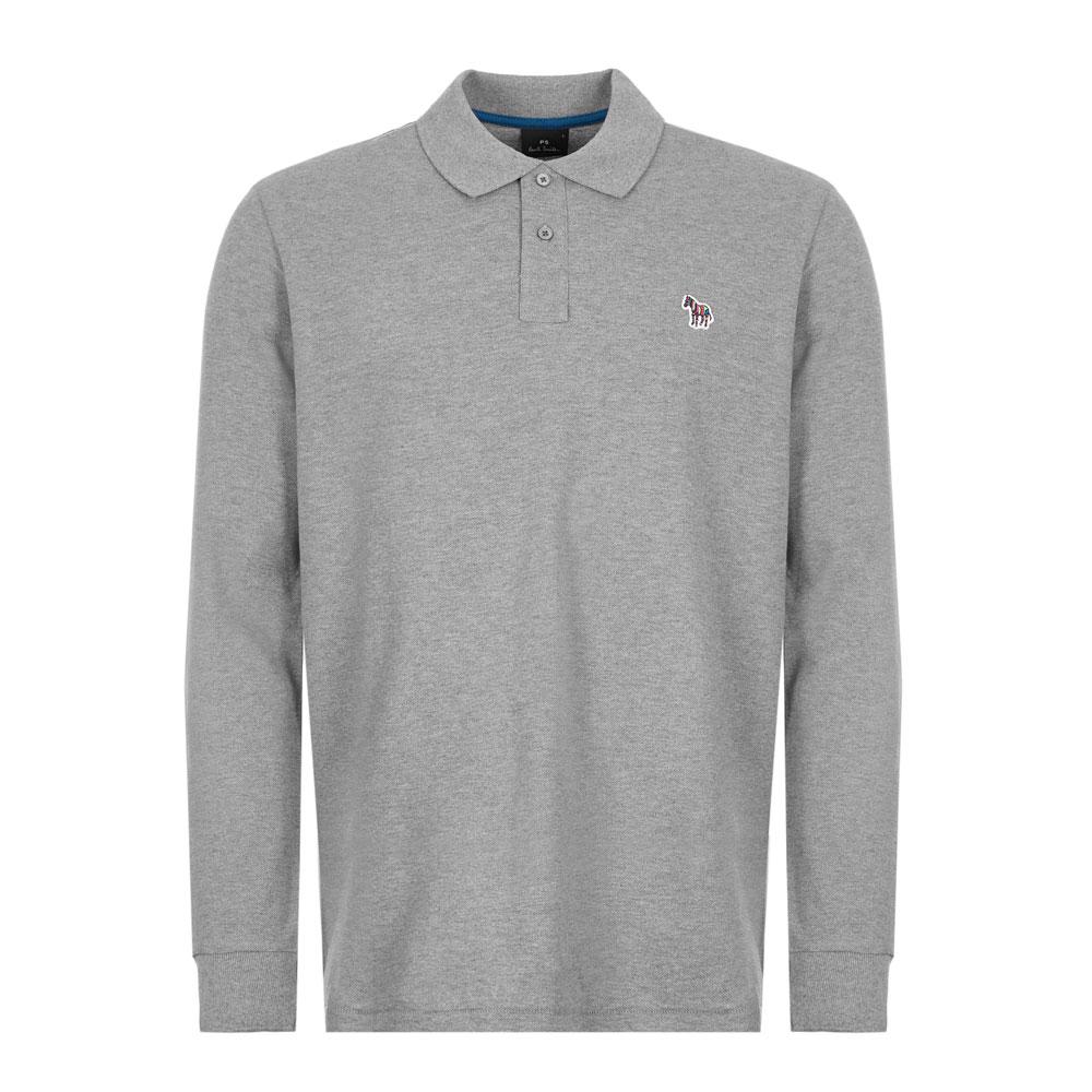 Paul Smith Long Sleeve Polo Shirt - Grey商品第1张图片规格展示