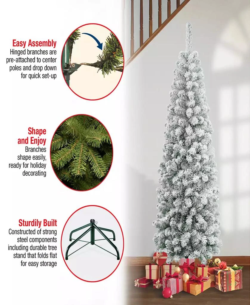 商品National Tree Company|First Traditions 6' Acacia Pencil Slim Flocked Tree,价格¥3307,第5张图片详细描述