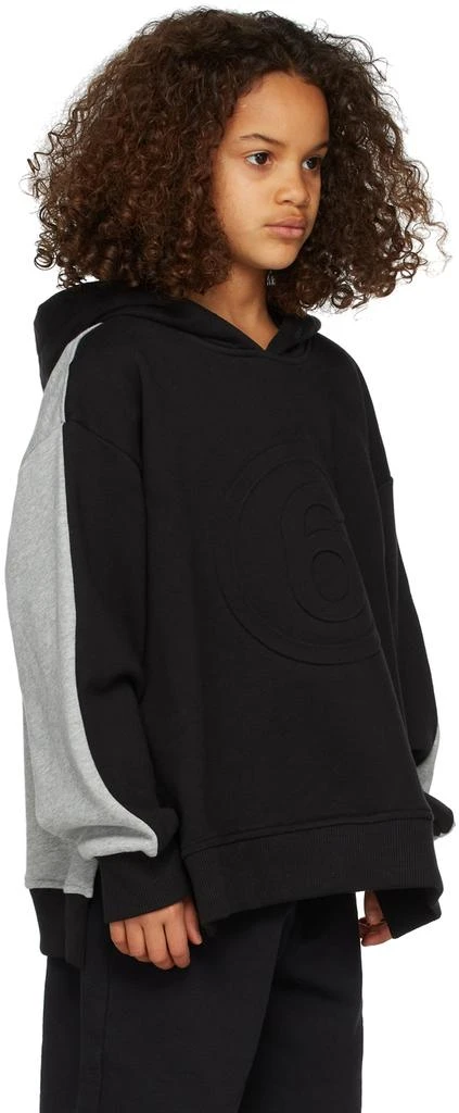 商品MAISON MARGIELA|Kids Black & Gray Contrast 6 Hoodie,价格¥620,第3张图片详细描述