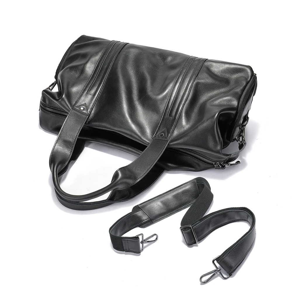 商品[国内直发] GLENVINTEN|格岚云顿时尚休闲真皮手提旅行包运动健身包大容量单肩包行李包包,价格¥657,第1张图片