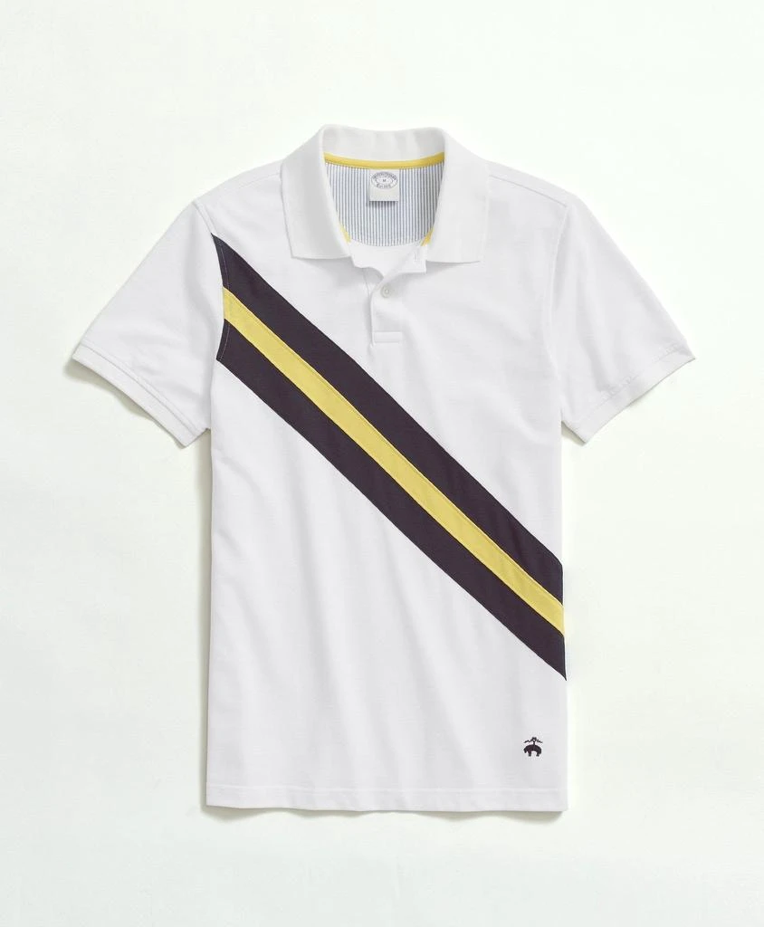 商品Brooks Brothers|Cotton Pique Archive Stripe Polo Shirt,价格¥490,第2张图片详细描述