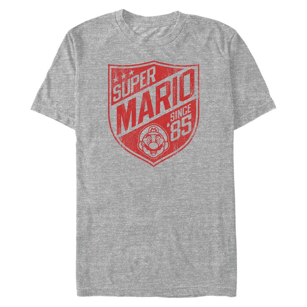 Nintendo Men's Super Mario Since '85 Shield Logo Short Sleeve T-Shirt商品第1张图片规格展示