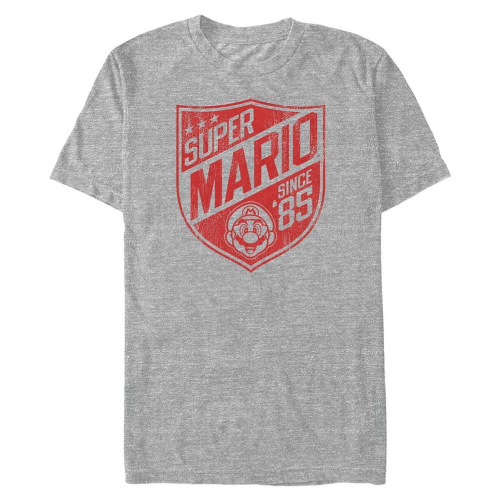 商品Nintendo|Nintendo Men's Super Mario Since '85 Shield Logo Short Sleeve T-Shirt,价格¥176,第1张图片