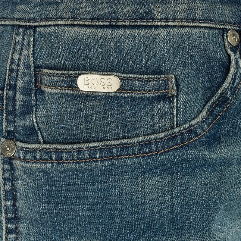 Hugo Boss 雨果博斯 新款男士棉质蓝色运动休闲时尚牛仔裤长裤 C-DELAWARE1-7471-477 商品