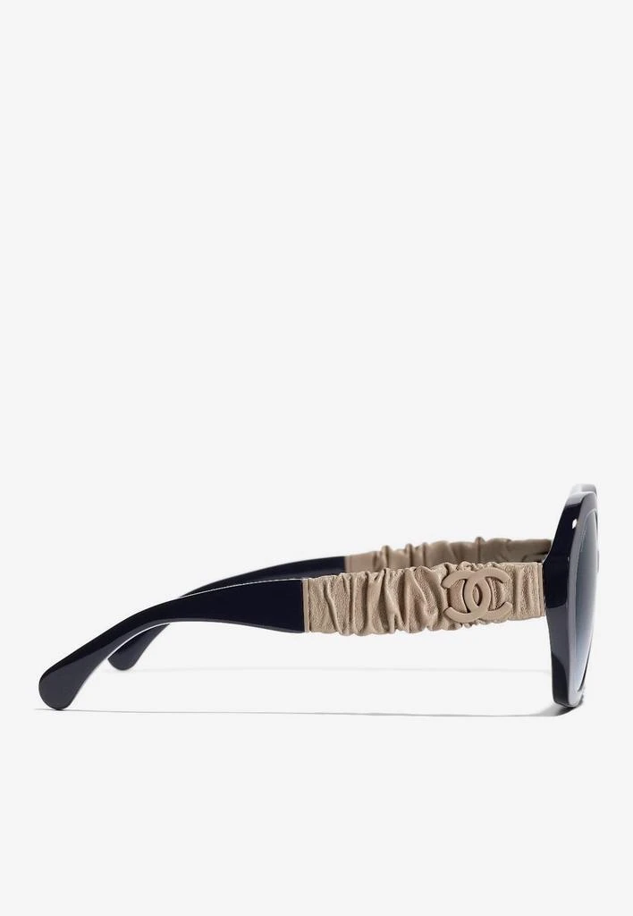 商品Chanel|Rectangular Sunglasses with Chain Detail,价格¥3182,第3张图片详细描述