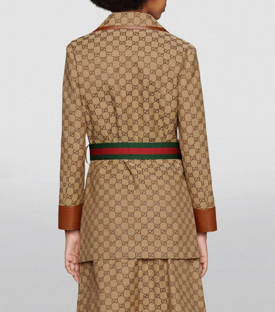 商品Gucci|GG Supreme Belted Jacket,价格¥29182,第4张图片详细描述