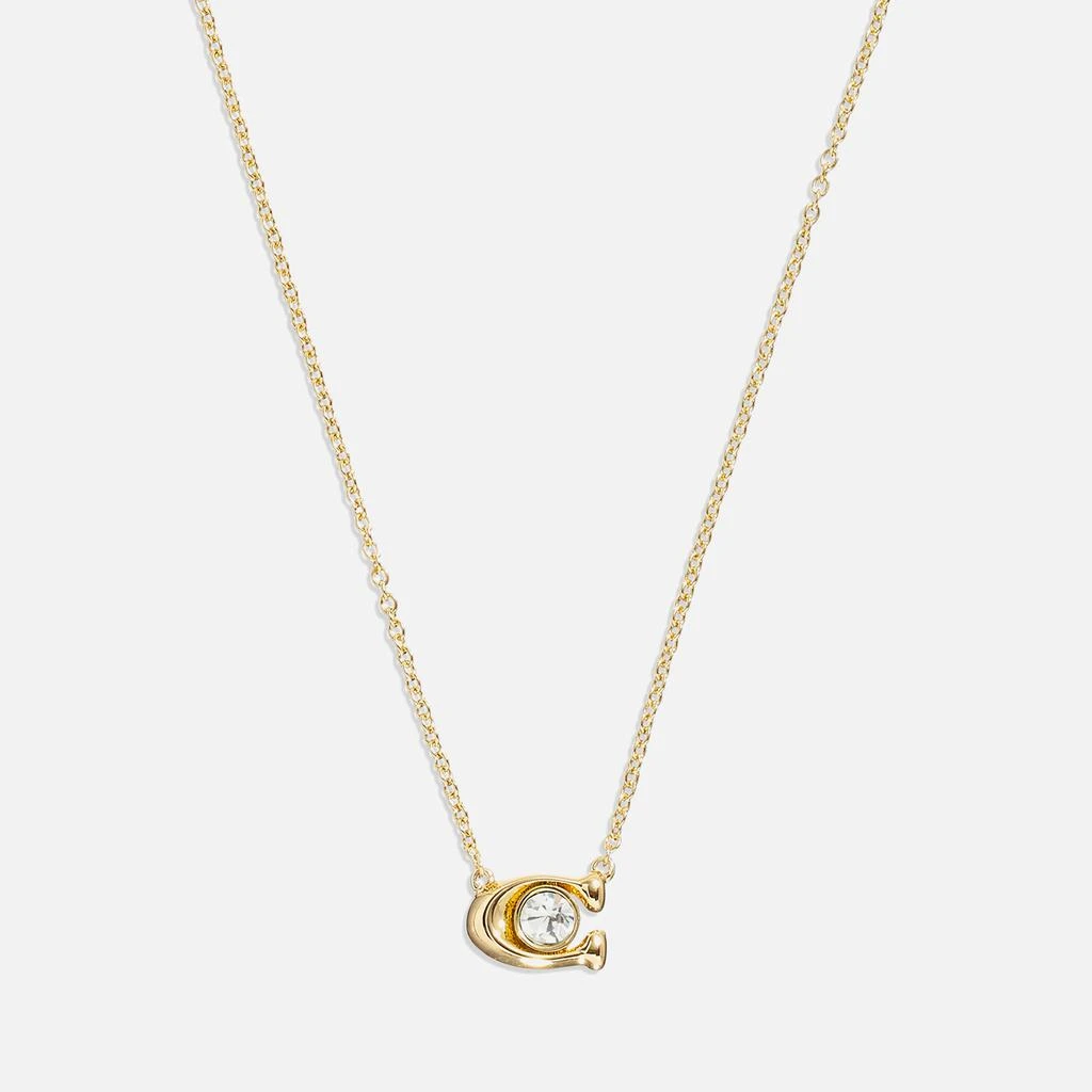 商品Coach|Coach Signature Gold-Tone Necklace and Earrings Set,价格¥914,第3张图片详细描述
