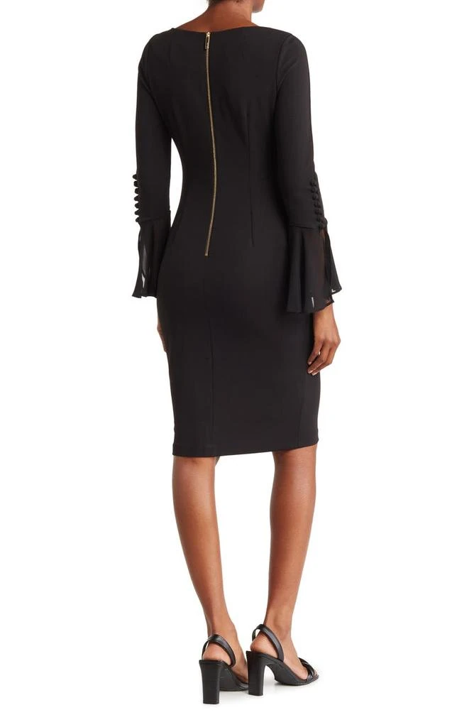 商品Calvin Klein|Angel Sleeve Sheath Dress,价格¥259,第2张图片详细描述