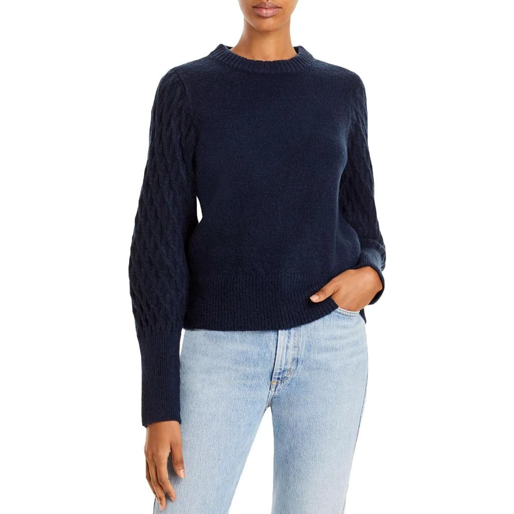 商品AQUA|Aqua Womens Cable Knit Crewneck Pullover Sweater,价格¥76,第1张图片