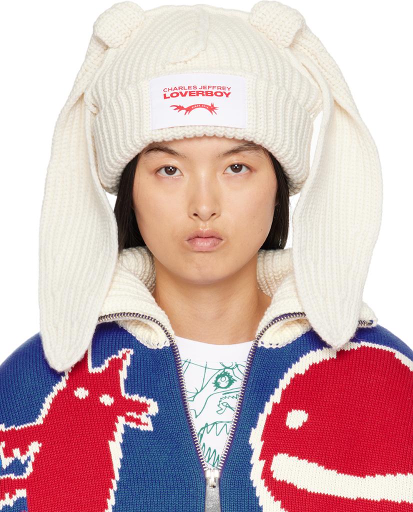 関送込♪Charles Jeffrey LOVERBOY/Chunky Rabbit Beanie CHUNKY RABBIT BEANIE in RED