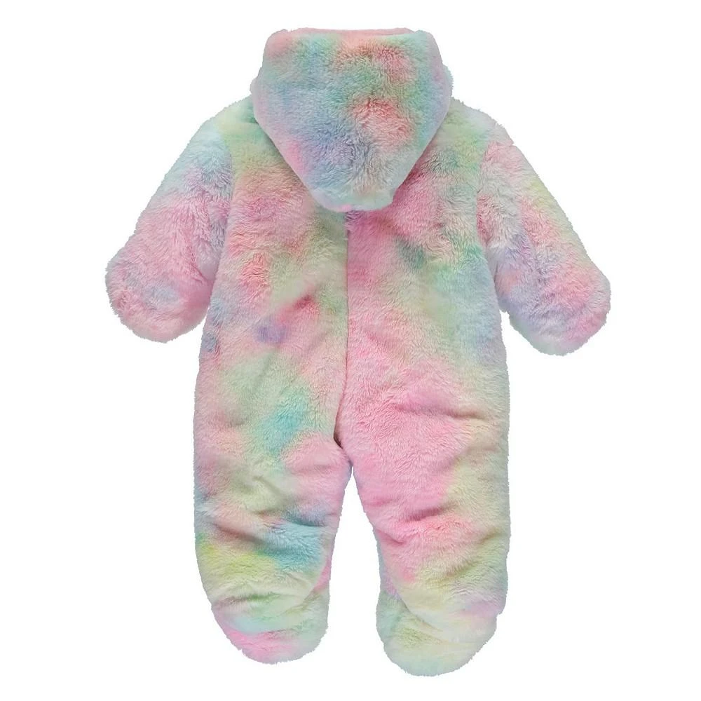 商品S Rothschild & CO|Baby Girls Front Zip Tye Die Faux Fur Hooded Snowsuit Pram,价格¥161,第2张图片详细描述