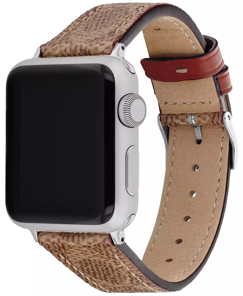 商品Coach|Brown Canvas Strap 38/40/41mm Apple Watch Band,价格¥505,第2张图片详细描述