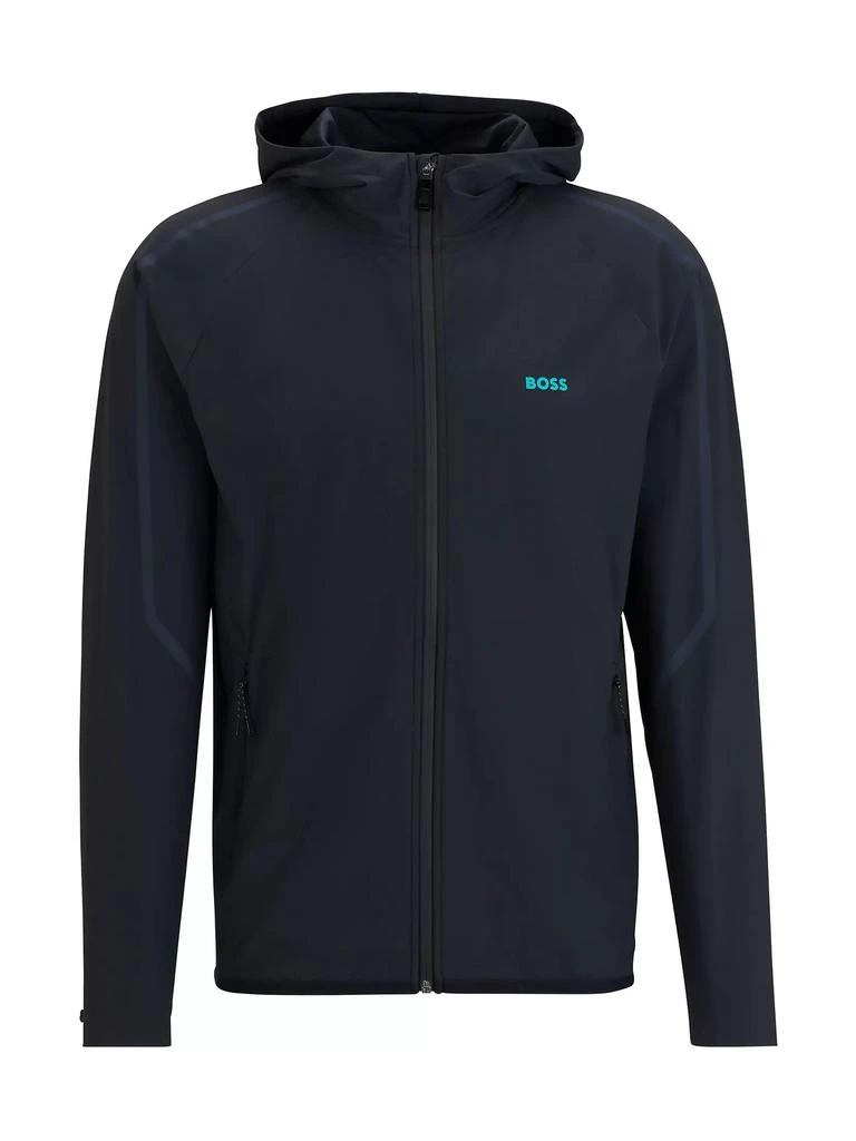 商品Hugo Boss|Zip-Up Hoodie with Decorative Reflective Details,价格¥1193,第1张图片