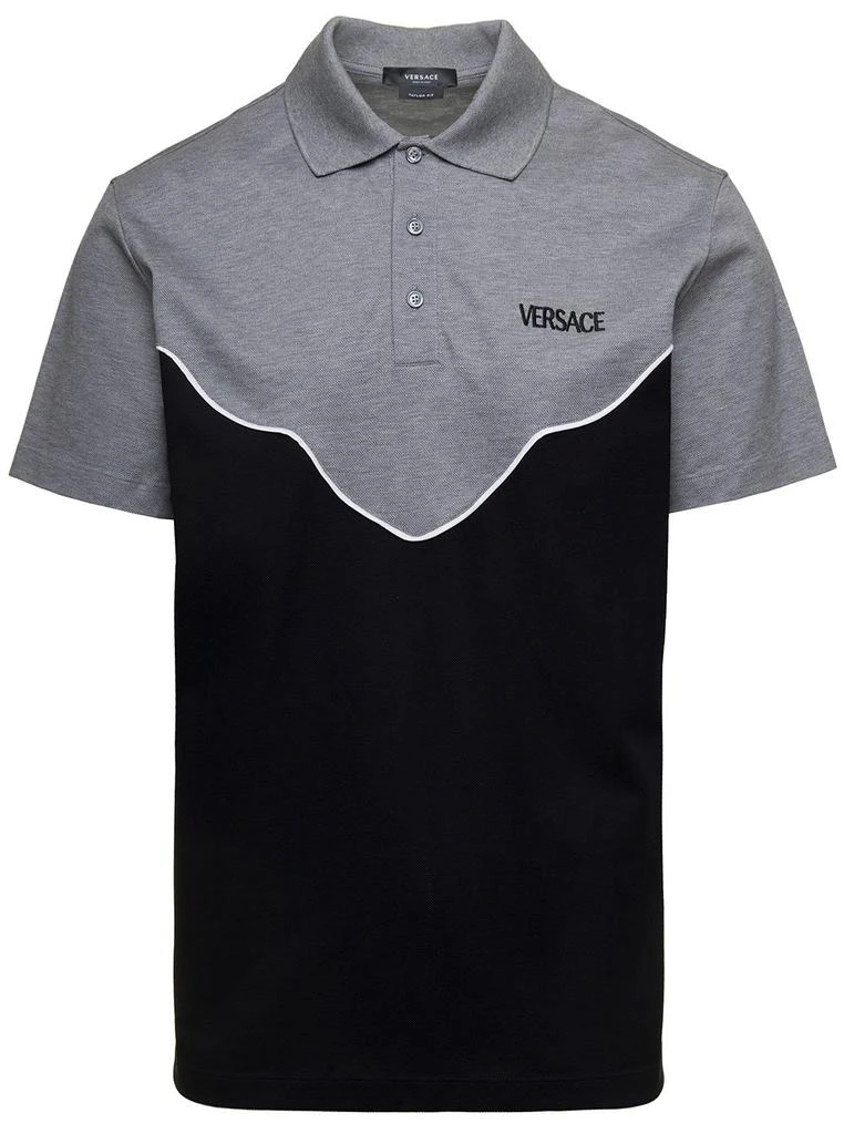 商品Versace|Versace Logo Embroidered Short-Sleeved Polo Shirt,价格¥3021,第1张图片