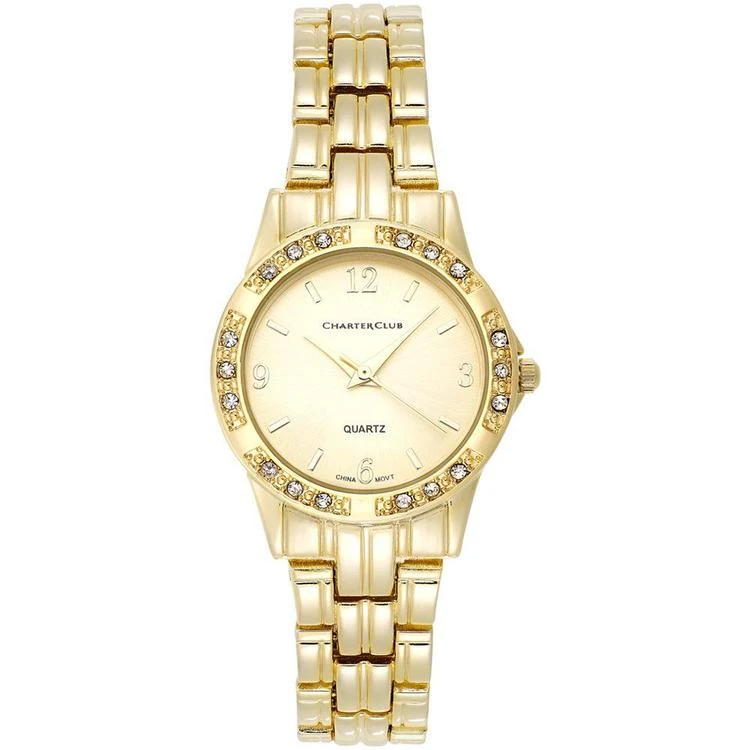 商品Charter Club|Women's Gold-Tone Stainless Steel Bracelet Watch 31mm 16859 - Created for Macy's,价格¥83,第1张图片