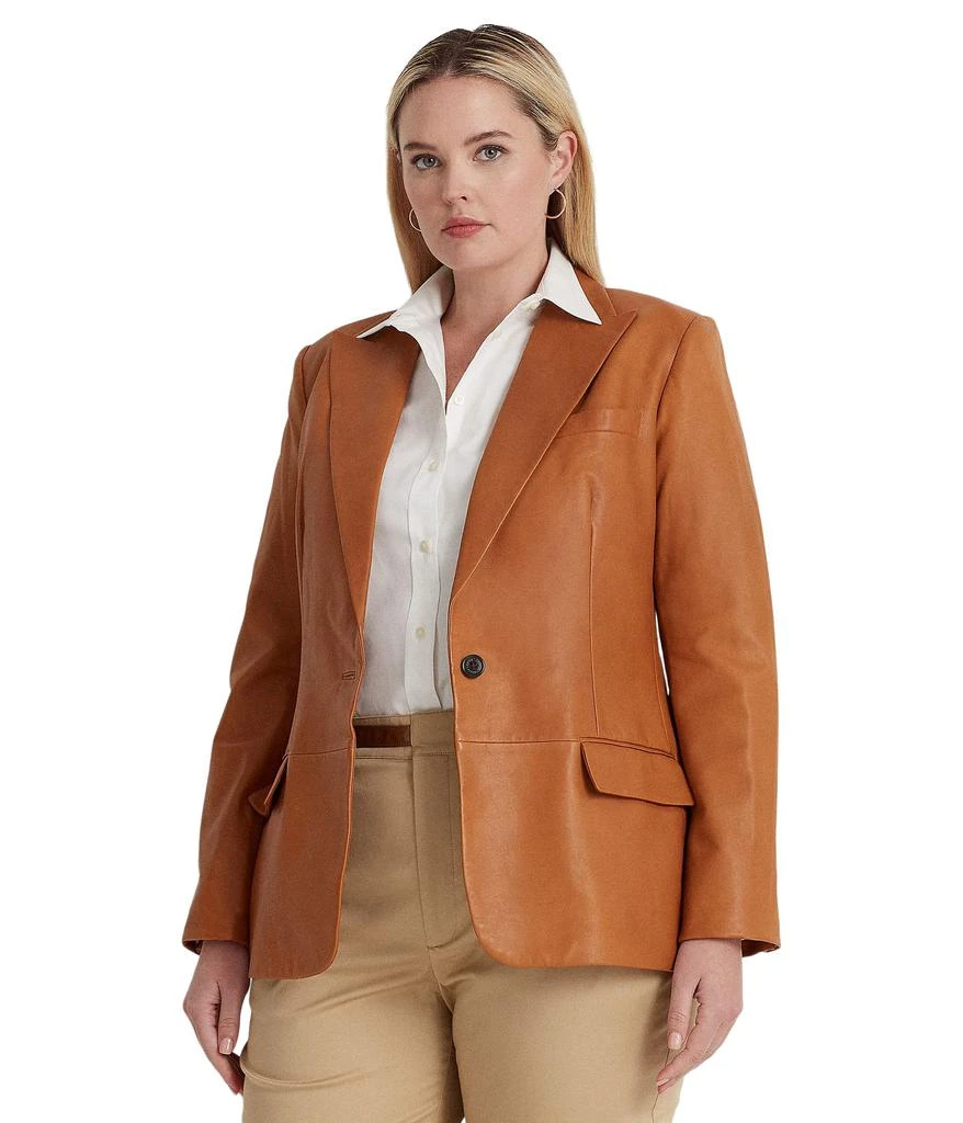 商品Ralph Lauren|Plus Size Double-Breasted Twill Blazer,价格¥2194,第1张图片