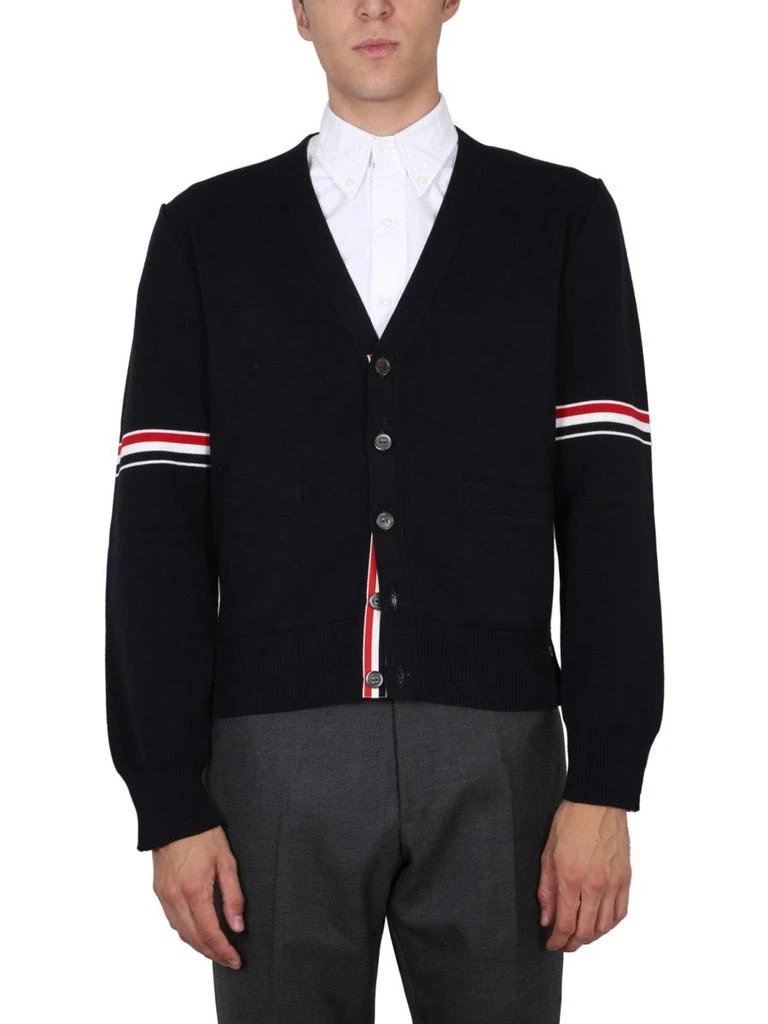 商品Thom Browne|Thom Browne Men&#39;s  Blue Other Materials Cardigan,价格¥13402,第1张图片