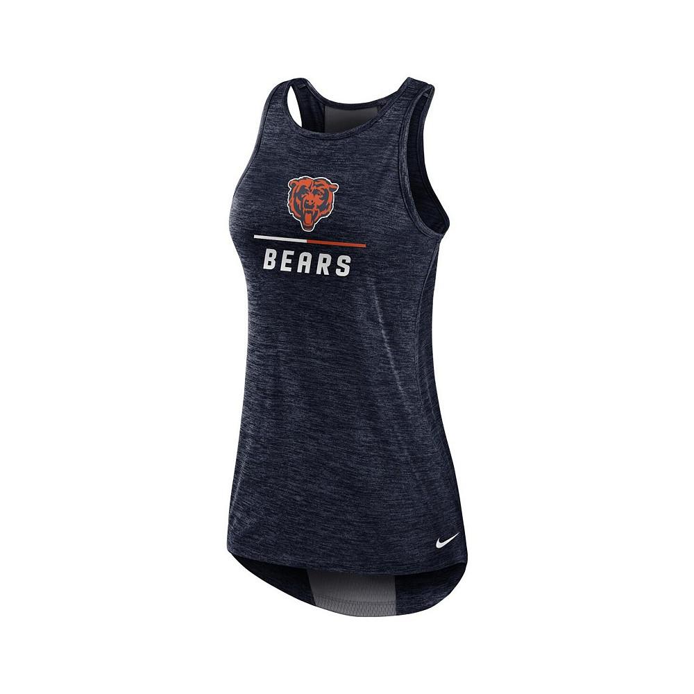 Women's Navy Chicago Bears High Neck Performance Tank Top商品第3张图片规格展示