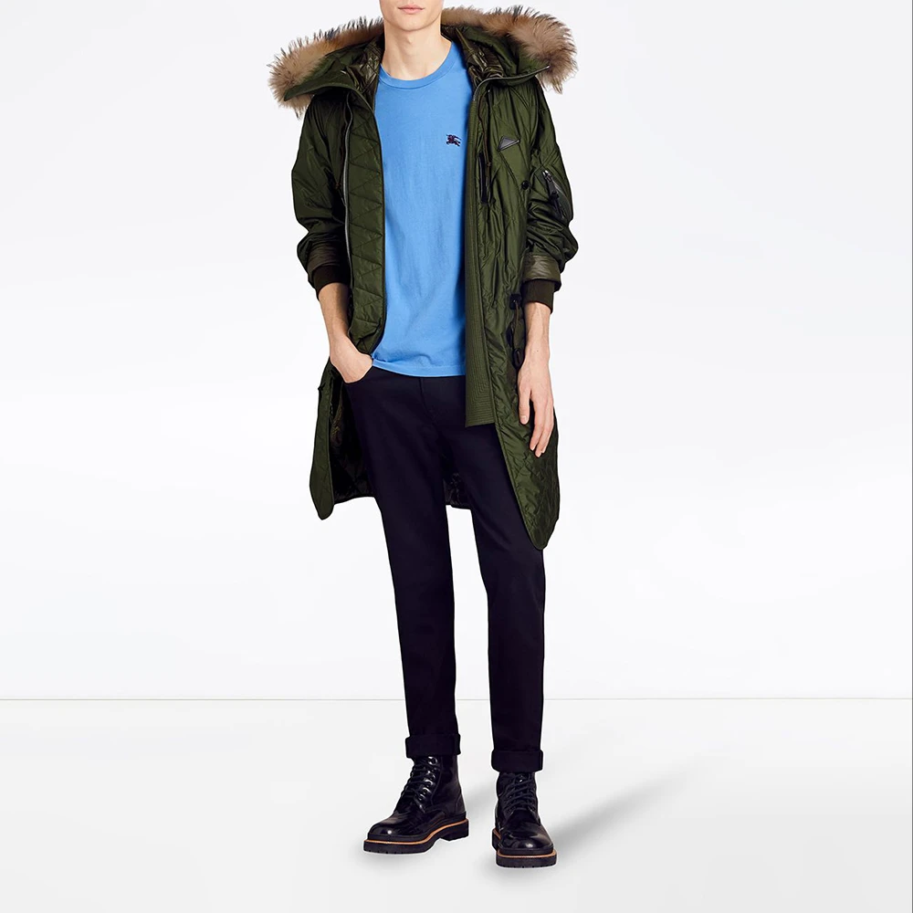BURBERRY 紫马标浅蓝色男士T恤 4061822 商品