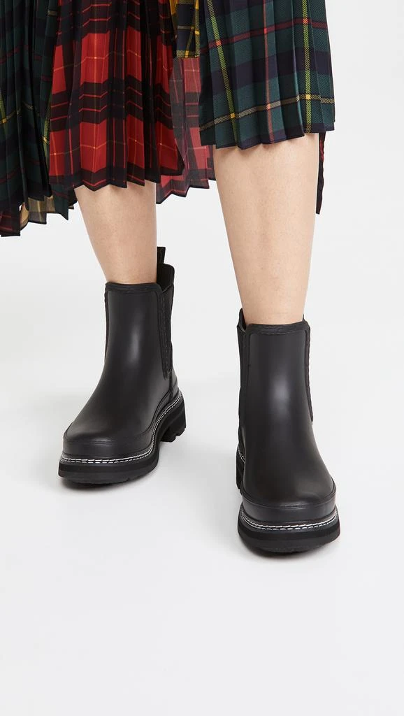 商品Hunter|Hunter Boots 精致切尔西缝线细节威灵顿靴,价格¥411,第2张图片详细描述