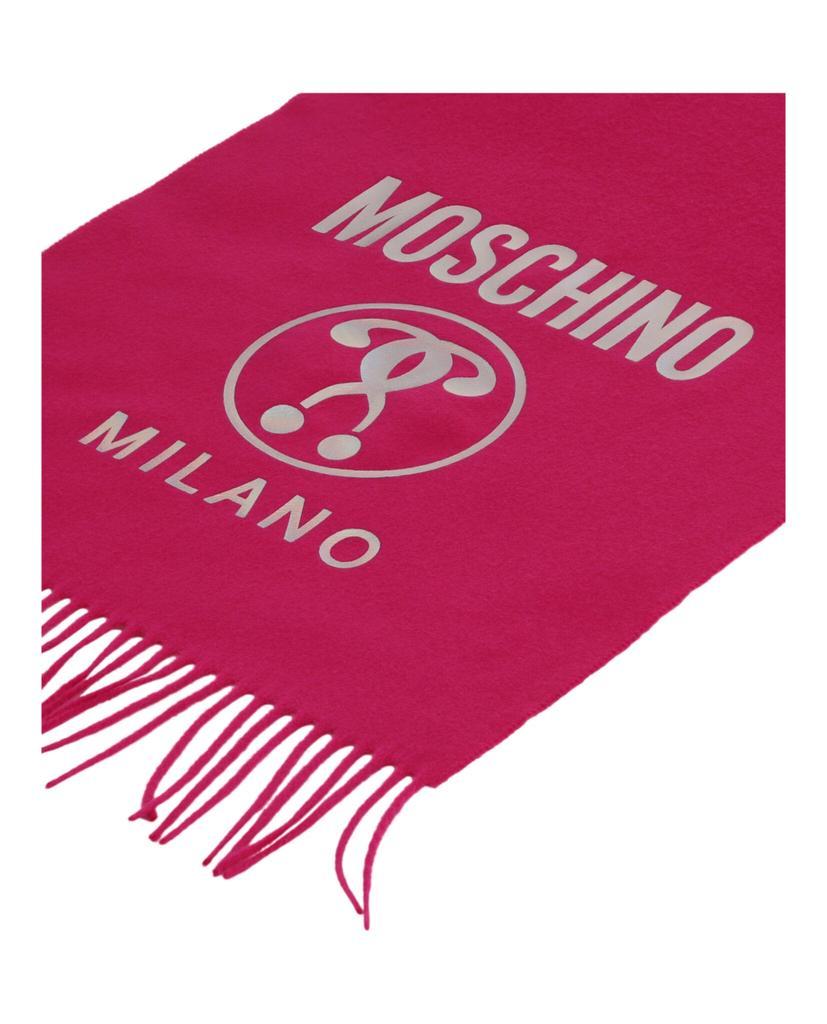 商品Moschino|Logo Fringe Wool Scarf,价格¥658,第5张图片详细描述
