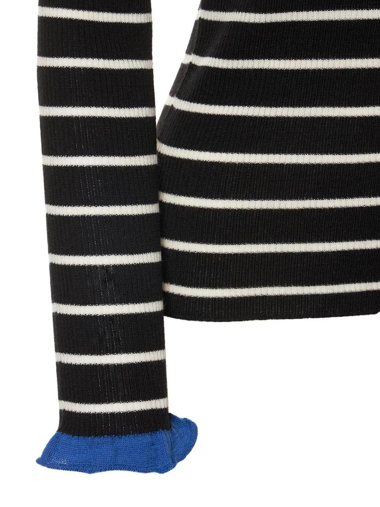 商品ROCHAS|Striped Rib Knit Wool Cardigan,价格¥3315,第2张图片详细描述