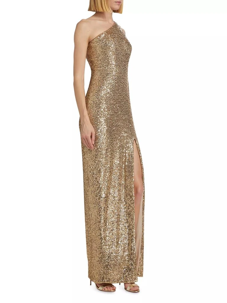 商品Pamella Roland|Sequin One-Shoulder Gown,价格¥16813,第4张图片详细描述