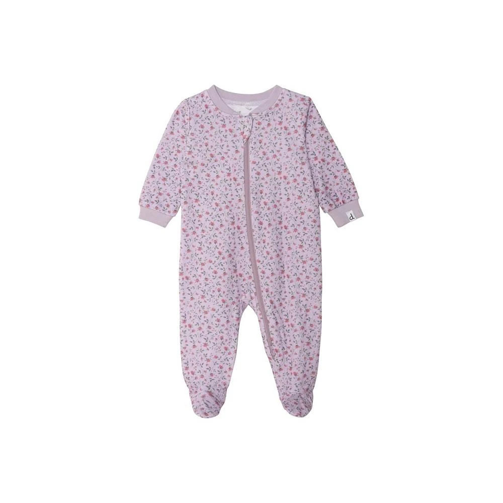 商品Deux par Deux|Baby Girl Organic Cotton One Piece Printed Pajama Lilac Little Flowers - Infant,价格¥246,第1张图片