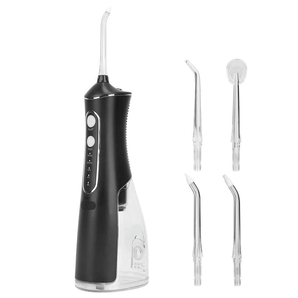 商品VYSN|Portable Water Dental Flosser Cordless Rechargeable Dental Oral Irrigator IPX7 Waterproof Teeth Cleaner with 4 Modes 4 Nozzles 10.15oz,价格¥483,第2张图片详细描述