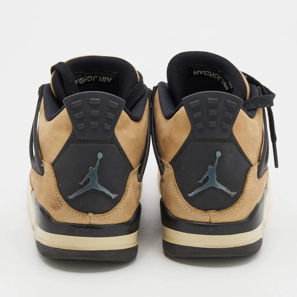 商品[二手商品] Jordan|Air Jordans Beige/Black Nubuck Leather and Rubber Retro 4 High Top Sneakers Size 37.5,价格¥1603,第5张图片详细描述