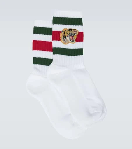 商品Gucci|老虎图案弹力棉袜,价格¥1691,第1张图片