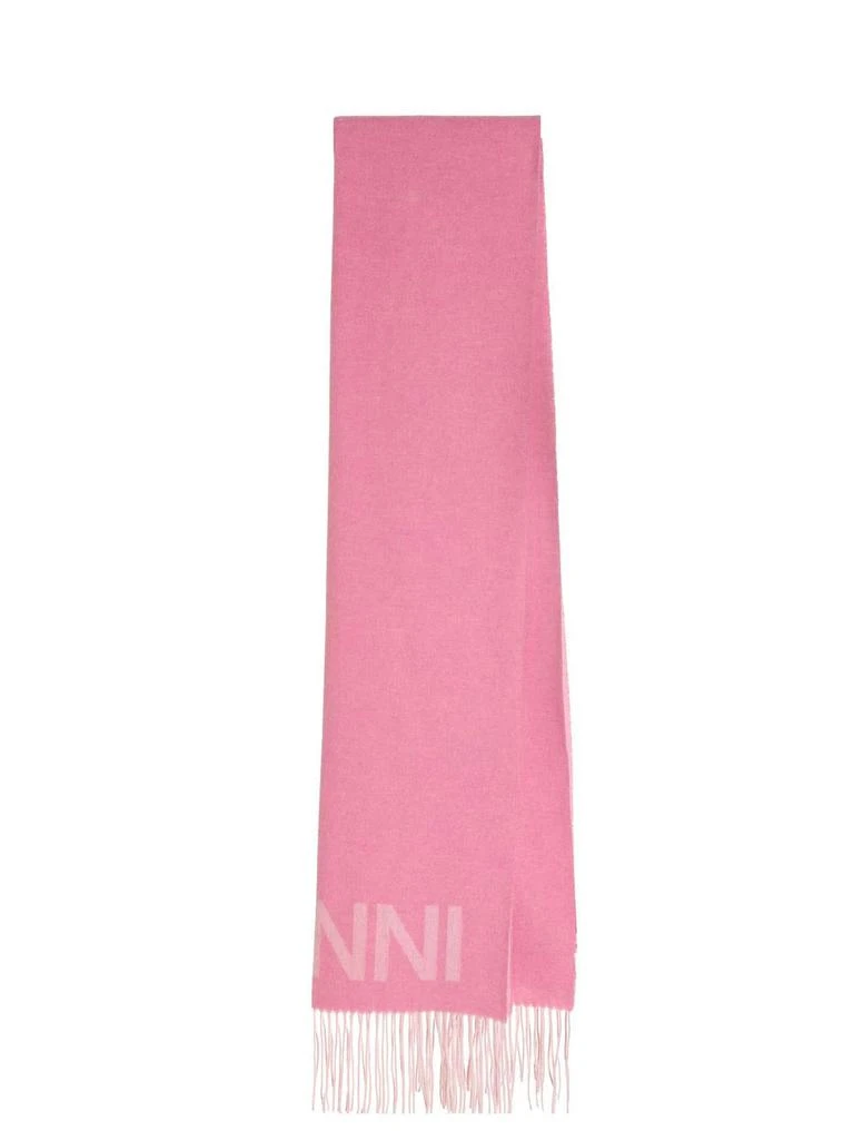 商品Ganni|Logo wool scarf,价格¥858,第1张图片