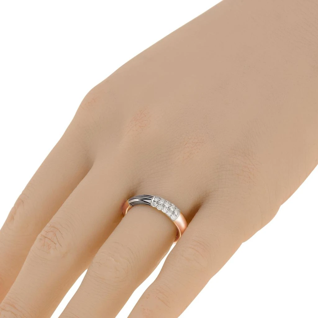 商品Mimi Milano|Mimi Milano Tam Tam 18K Rose And White Gold, Diamond 0.30ct. Tw. Band Ring Sz. 7 AXM371H8B2-54,价格¥6321,第2张图片详细描述