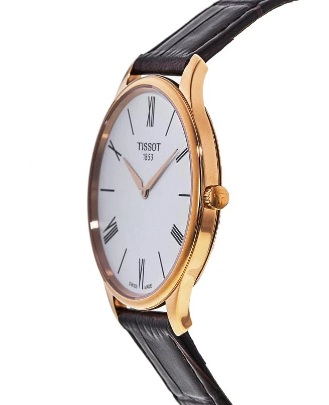 商品Tissot|Tissot Tradition 5.5 Two-Tone Leather Strap Men's Watch T063.409.36.018.00,价格¥1264,第3张图片详细描述