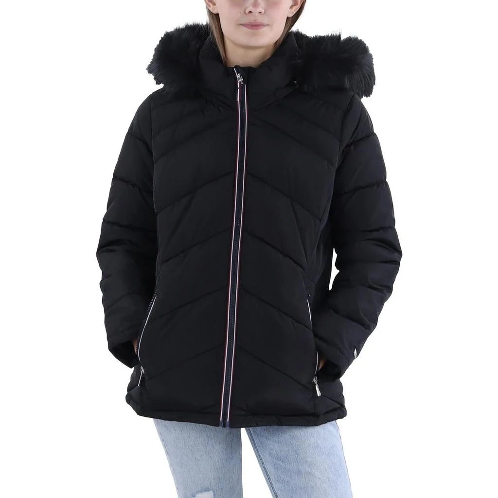 商品Tommy Hilfiger|Tommy Hilfiger Womens Insulated Detachable Hood Puffer Jacket,价格¥356,第5张图片详细描述