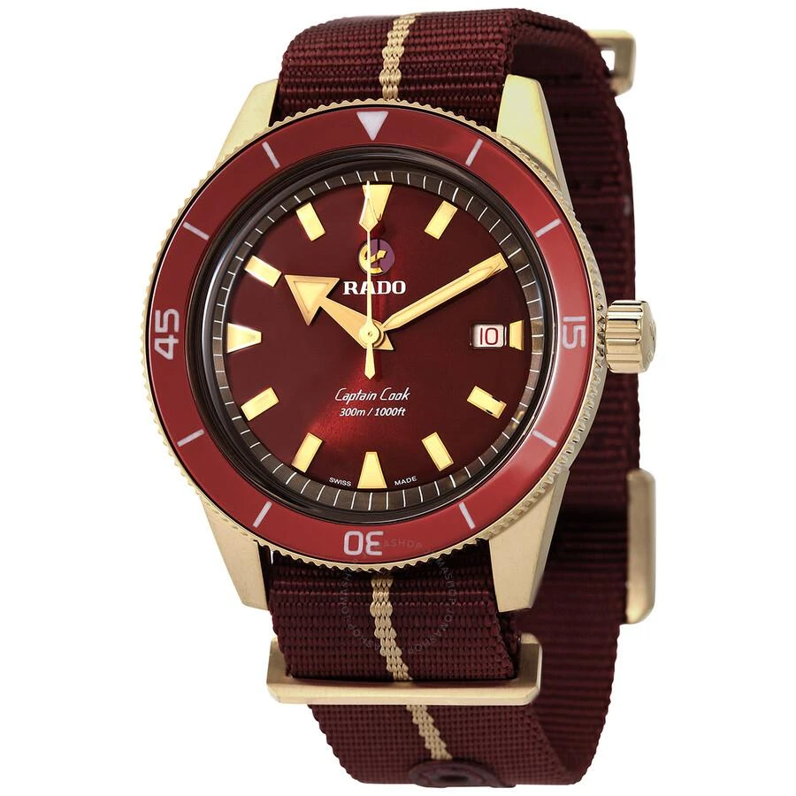 商品Rado|Captain Cook Automatic Red Dial Men's Watch R32504407,价格¥15236,第1张图片