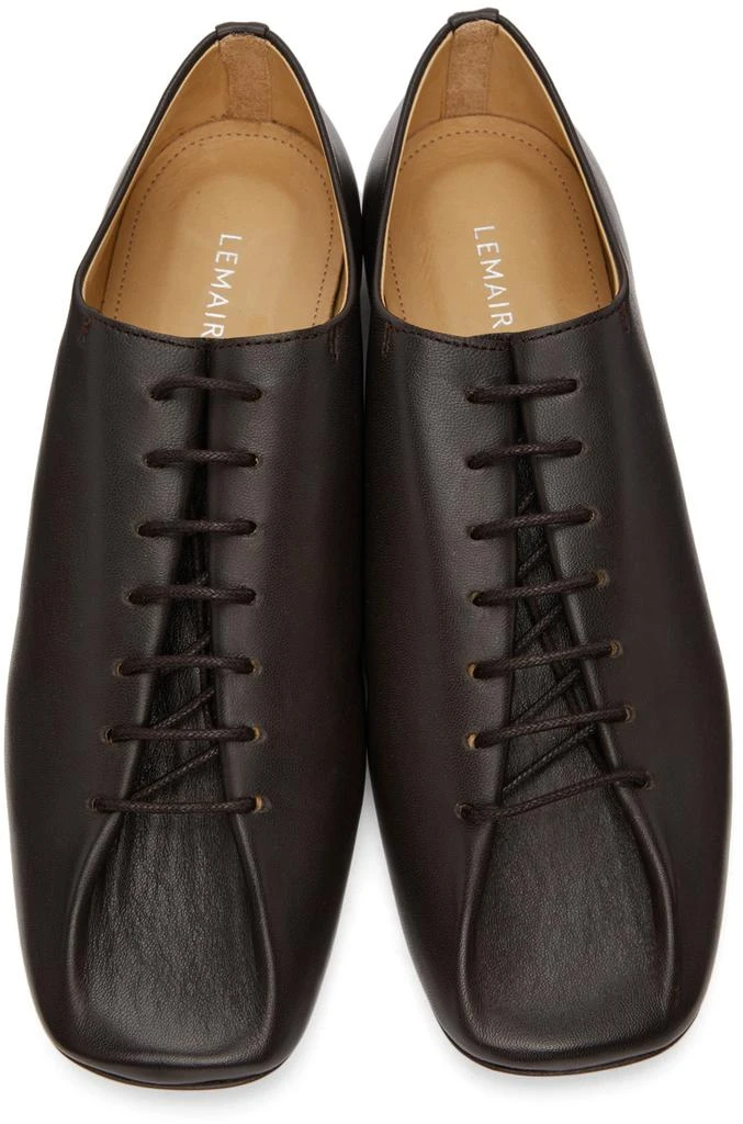 商品Lemaire|Brown Flat Derbys,价格¥3552,第5张图片详细描述