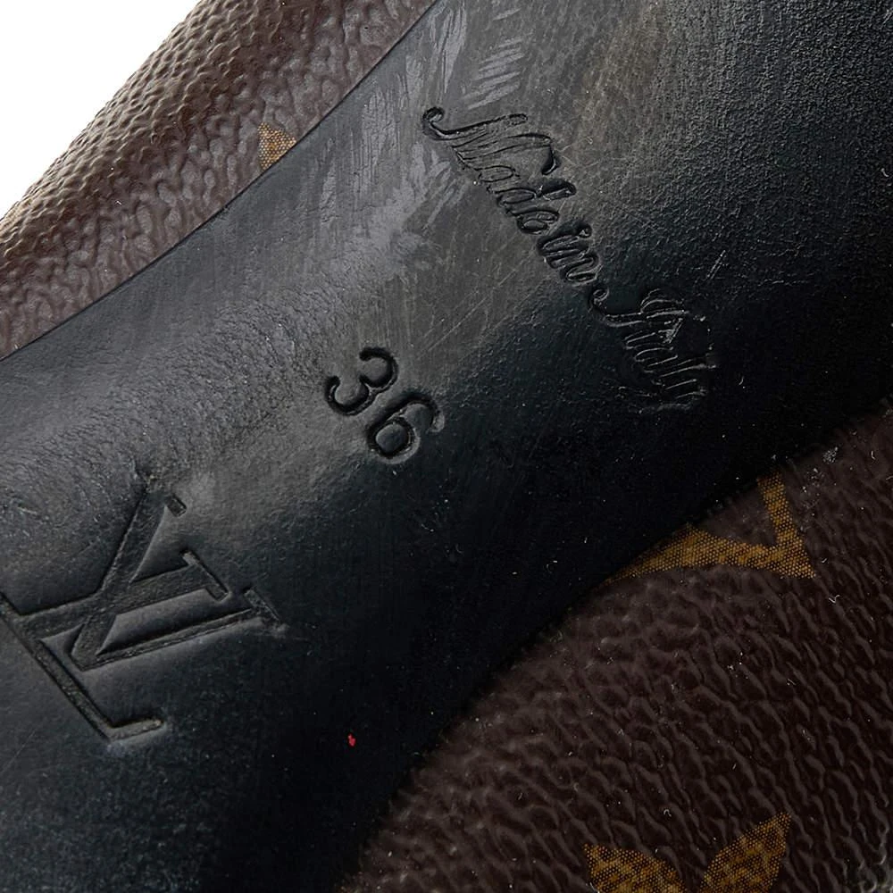 Louis Vuitton Brown/Black Monogram Canvas and Patent Leather Cap Toe Fetish Pumps Size 36 商品