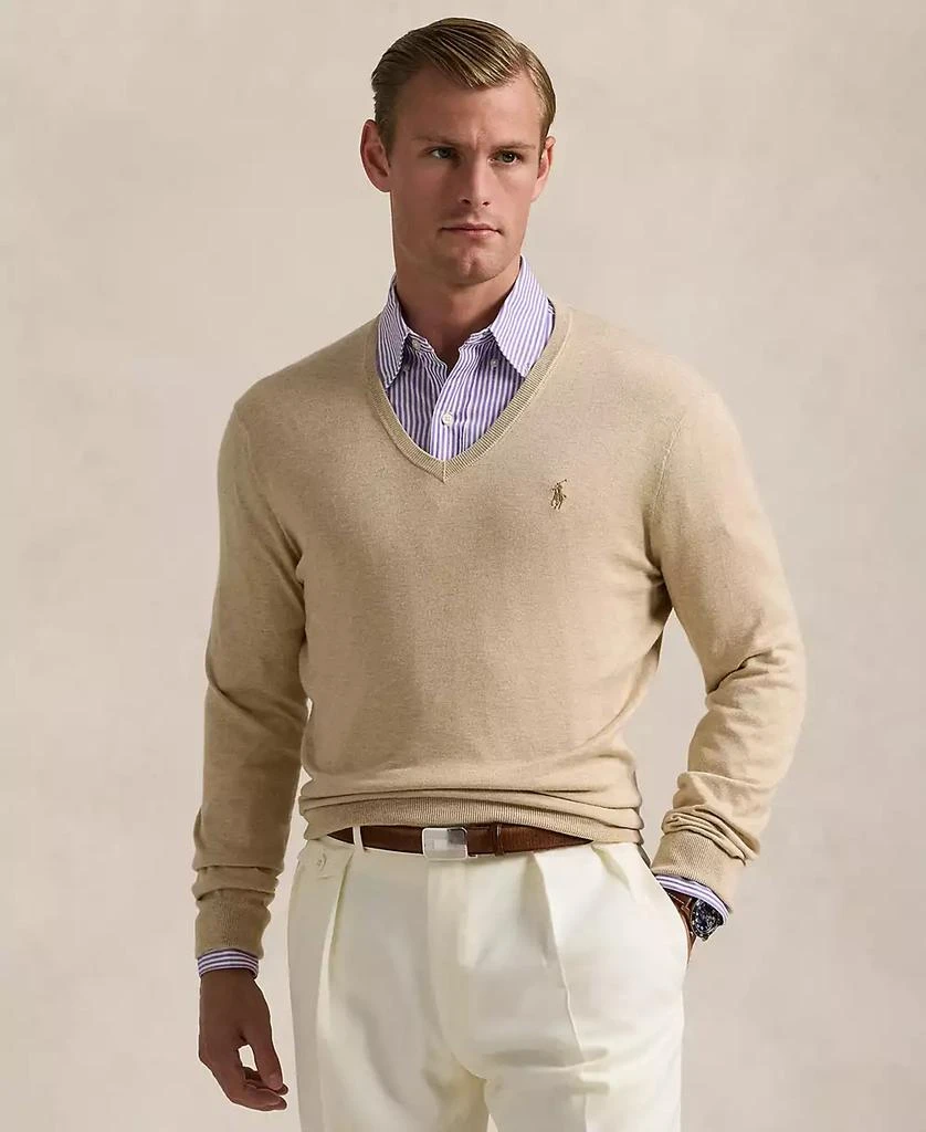 商品Ralph Lauren|Men's Cotton V-Neck Sweater,价格¥346,第1张图片