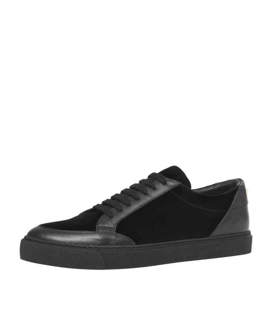 Leather Velvet-Panel Sneakers 商品