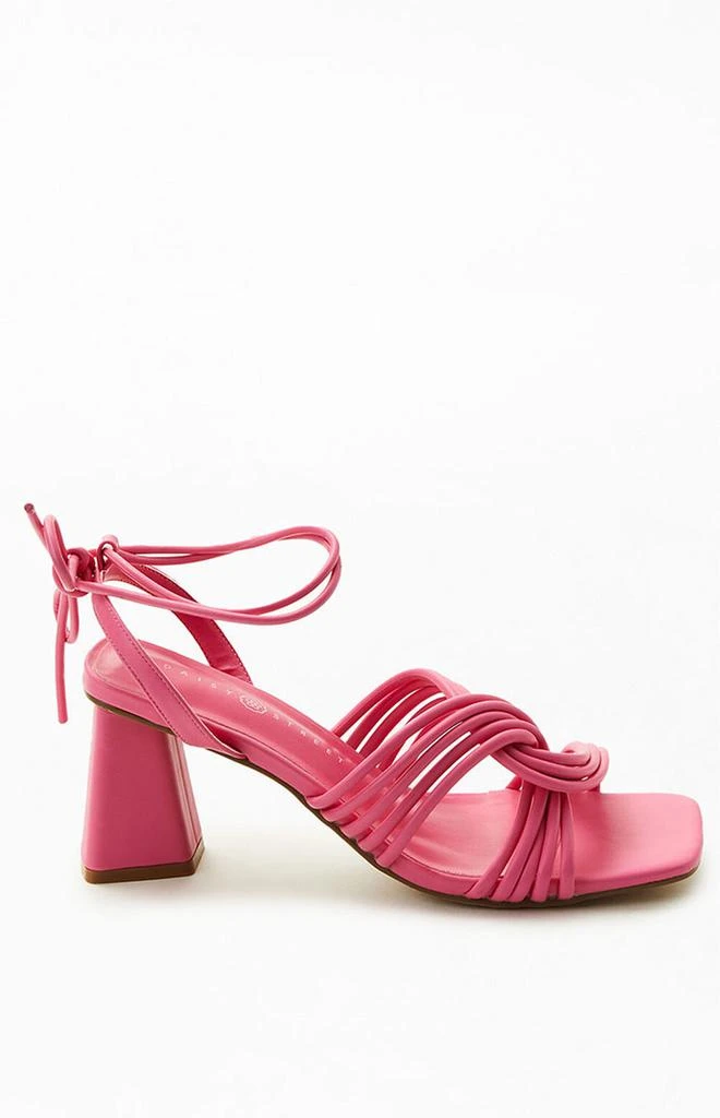 商品Daisy Street|Women's Pink Strappy Heeled Sandals,价格¥228,第1张图片