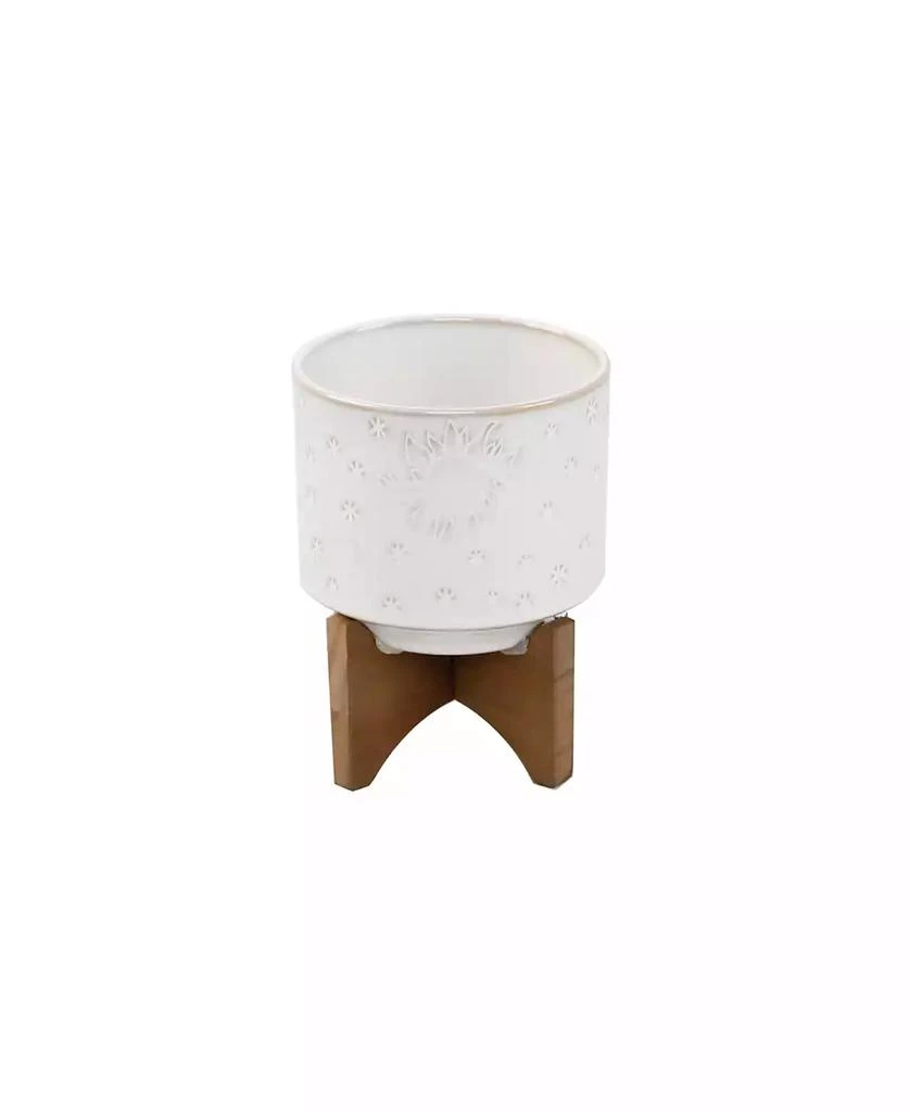 商品Flora Bunda|Sunmoon Ceramic Planter on Stand, 4.25",价格¥270,第1张图片