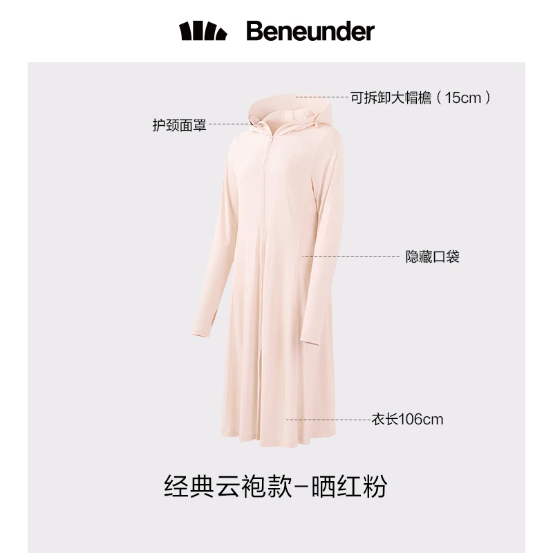 蕉下长款防晒衣女夏防紫外线户外凉感原纱冰丝透气专业全身防晒服 商品