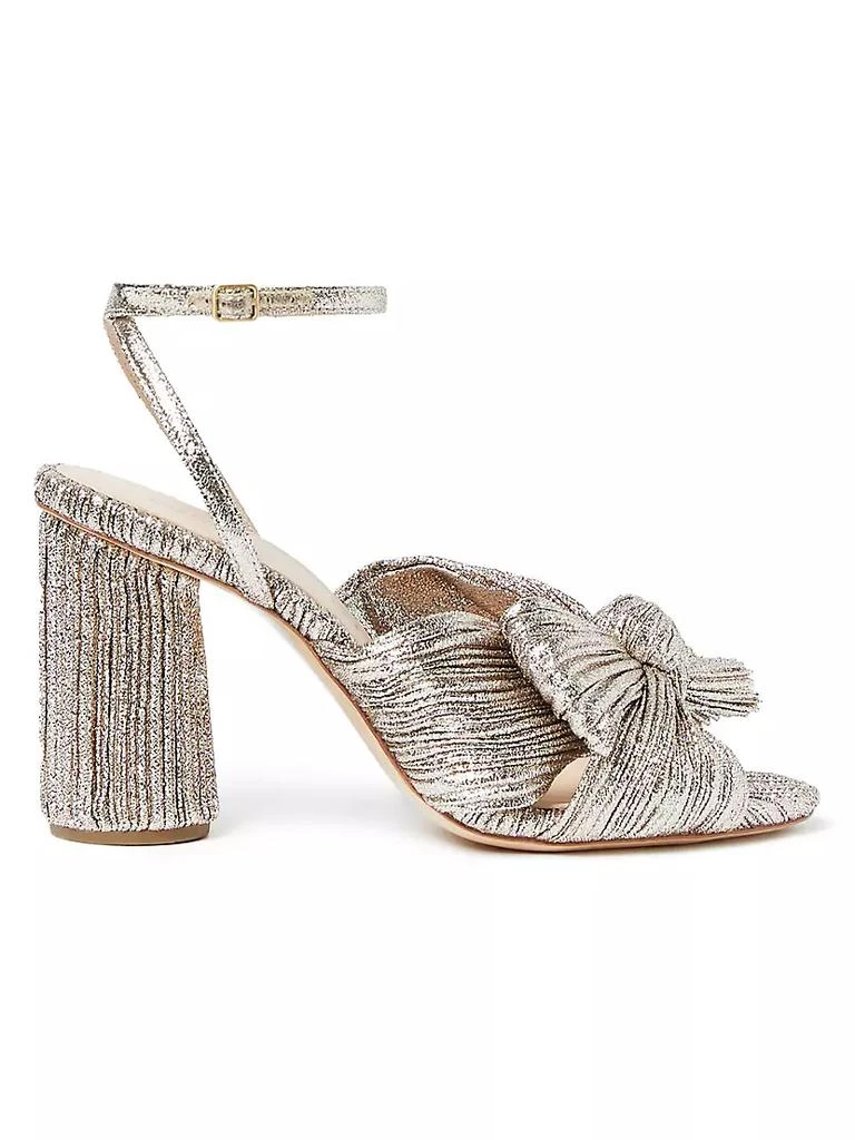 商品Loeffler Randall|Camellia Knotted Metallic Sandals,价格¥1111-¥2962,第1张图片