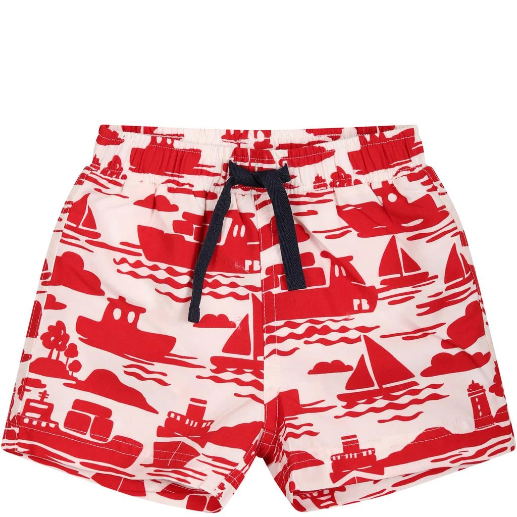 商品PETIT BATEAU|Petit Bateau Multicolor Beach-boxer For Baby Boy With boatprint,价格¥531,第1张图片