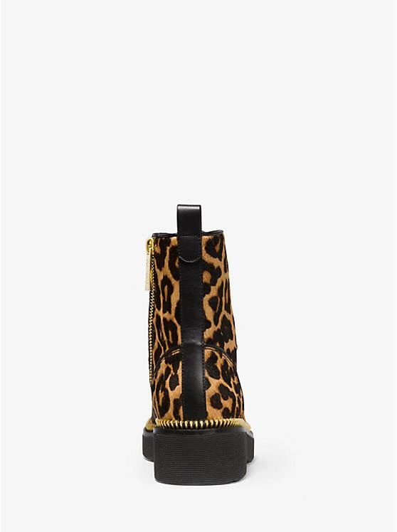 商品Michael Kors|Haskell Leopard Calf Hair Combat Boot,价格¥604,第4张图片详细描述